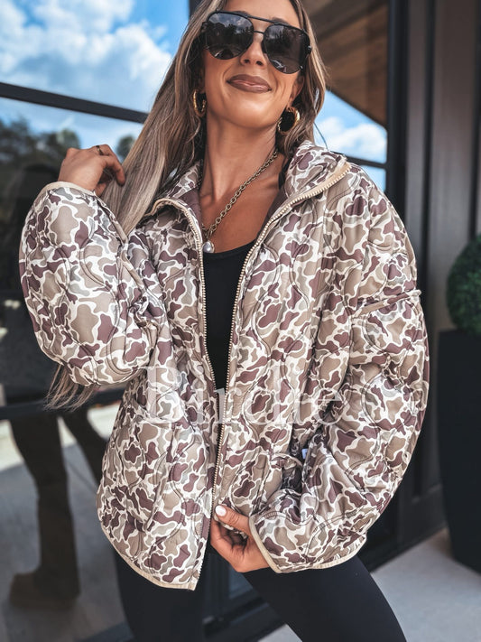PREORDER: Cozy Puff Jacket in Duck Camo // eta August