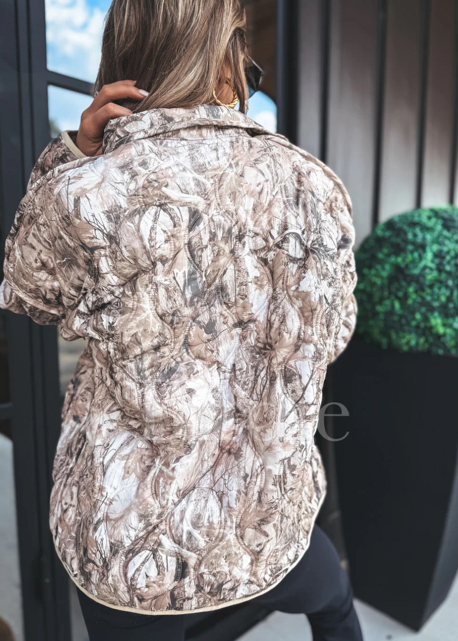 PREORDER: Cozy Puff Jacket in Dark Camo // eta August