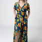 Harley High-Low Dress - Navy Citrus