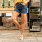 High Waist Back Flap Pocket Denim Shorts - Judy Blue