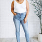 Tummy Control Contrast Wash Skinny Jeans - Judy Blue