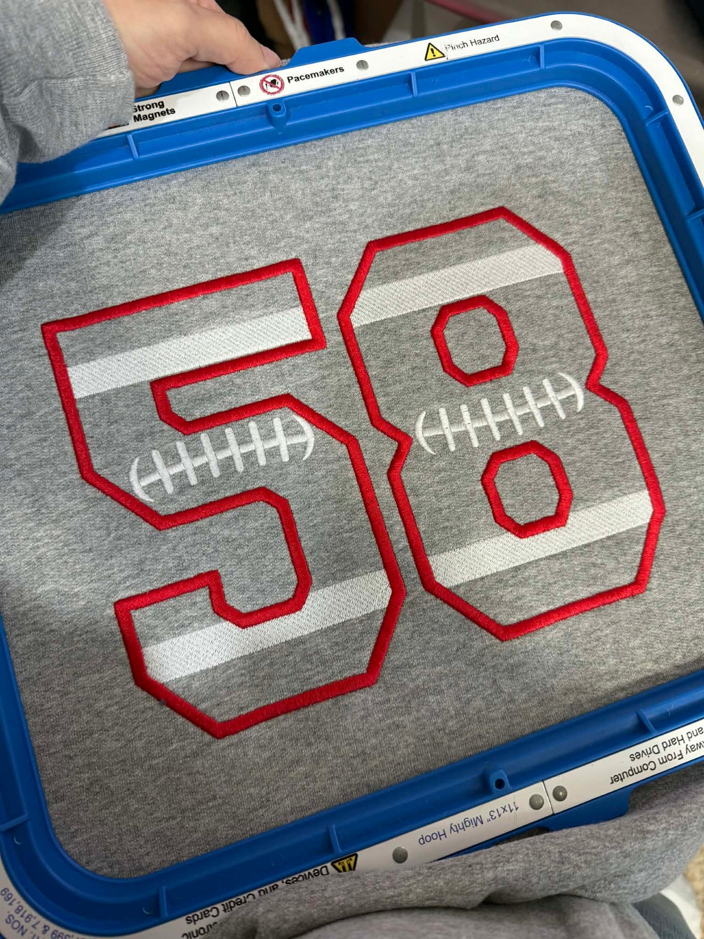 PREORDER: Embroidered Hood - Custom Appliqué Number // ships in 1-2 weeks