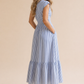 Sunny Days Striped Midi Dress in Blue