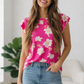 Flutter Into Spring Pink Floral Top
