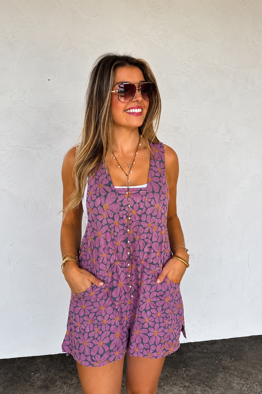 PREORDER: Denim Daisies Romper // eta June-July