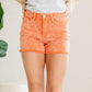 Vintage Peach Mid Rise Denim Shorts - Judy Blue