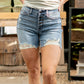 Button Fly Mid Length Denim Shorts - Judy Blue