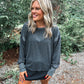 PREORDER: OPEN BACK Active Pullover in Gray // ships in 1-2 weeks