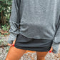 PREORDER: OPEN BACK Active Pullover in Gray // ships in 1-2 weeks