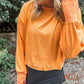 PREORDER: OPEN BACK Active Pullover in Orange // ships in 1-2 weeks