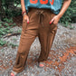 PREORDER: Relaxed Barrel Pants in Chocolate Brown // ships in 1-2 weeks