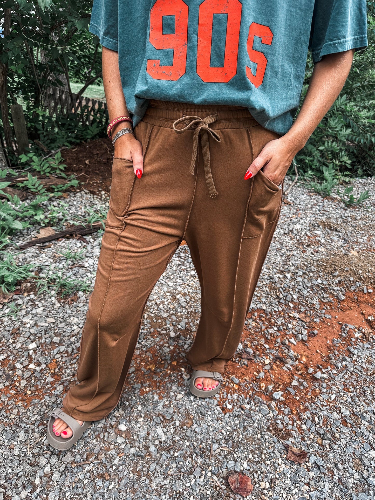 PREORDER: Relaxed Barrel Pants in Chocolate Brown // ships in 1-2 weeks