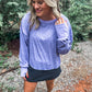 PREORDER: OPEN BACK Active Pullover in Purple // ships in 1-2 weeks