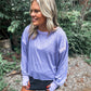 PREORDER: OPEN BACK Active Pullover in Purple // ships in 1-2 weeks