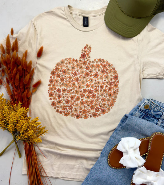 PREORDER: Floral Pumpkin Graphic Tee // ships in about 2 weeks