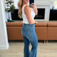 High Rise Tummy Control Frayed Hem Flare Jeans - Judy Blue
