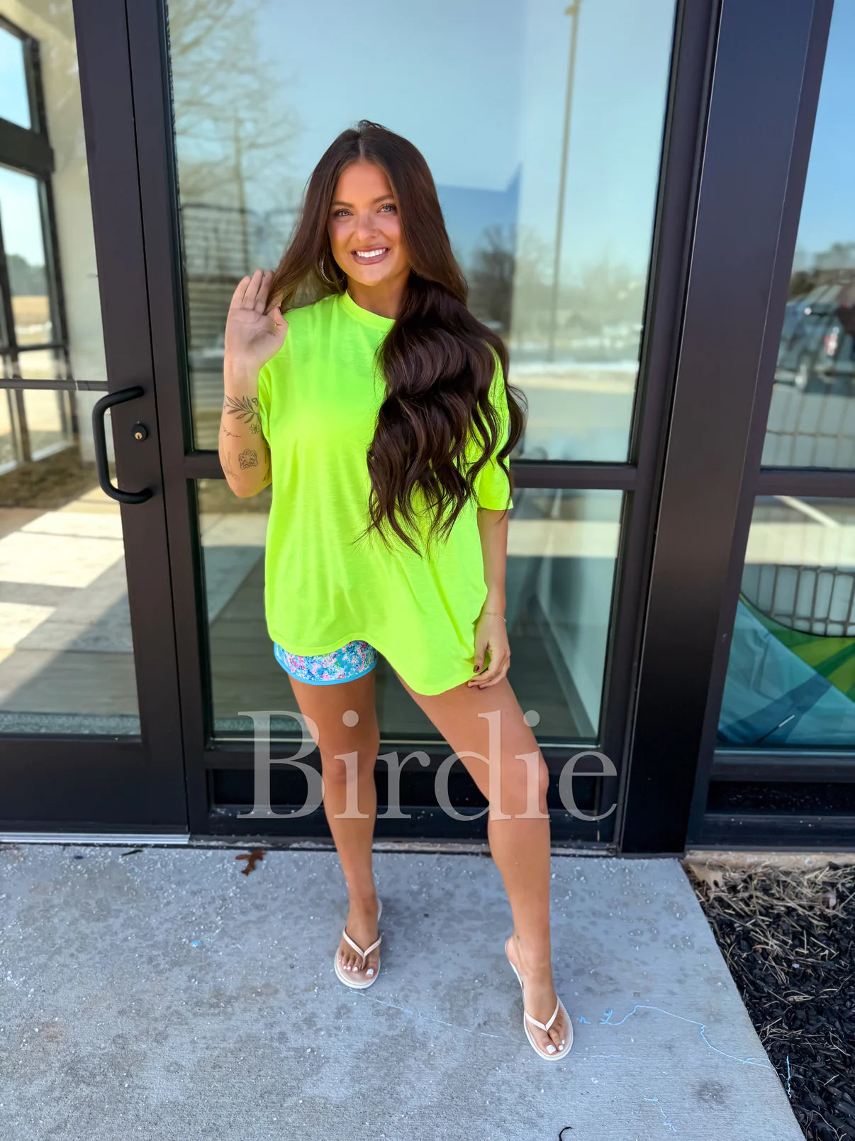 PREORDER: Lightweight Oversized Tee in Neon Green // eta 2-3 weeks