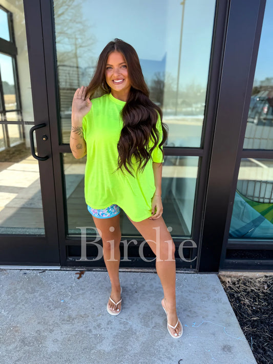 PREORDER: Lightweight Oversized Tee in Neon Green // eta 2-3 weeks