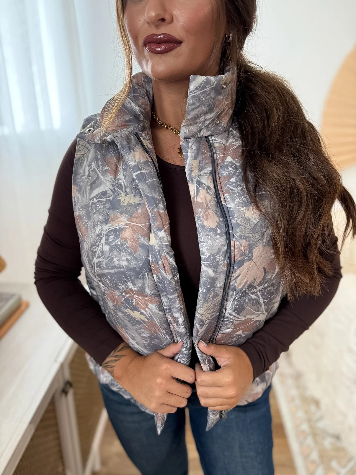 PREORDER: Puffer Vest in Timber Haze Camo // eta November - December