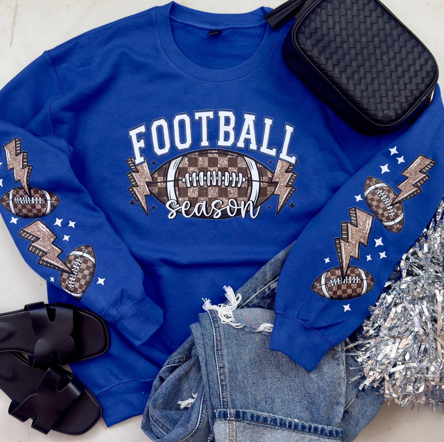 PREORDER: CUSTOM Football Sweatshirt with SLEEVE DETAIL // CLOSES TONIGHT!