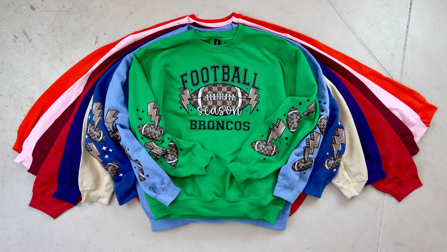 PREORDER: CUSTOM Football Sweatshirt with SLEEVE DETAIL // CLOSES TONIGHT!