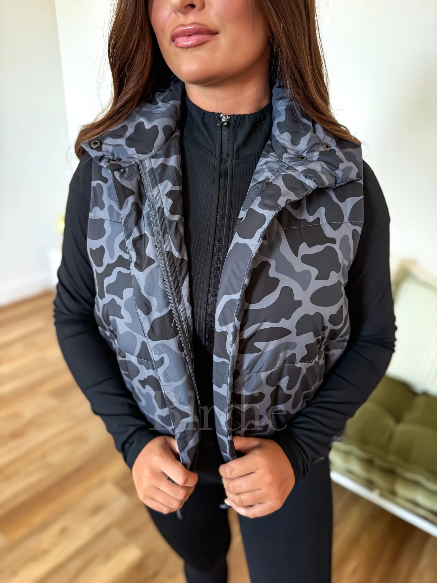 PREORDER: Puffer Vest in Blackout Duck Camo // eta September-October