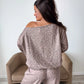 PREORDER: Off Shoulder Slouchy Pullover in Toasted Toffee Leopard // eta Nov - early Dec