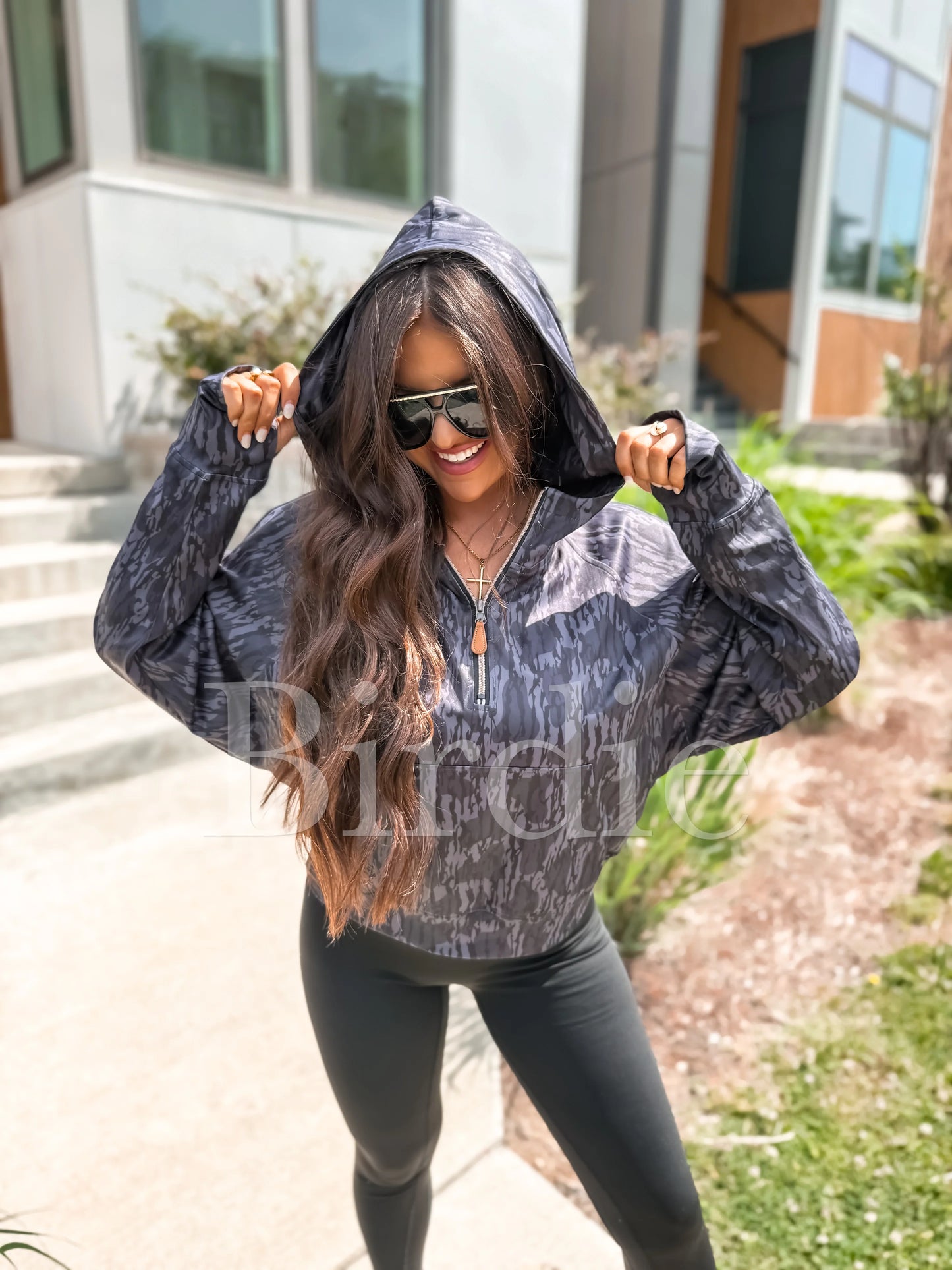 PREORDER: Quarter Zip Pullover in Blackout Birch Camo // ships in 3-4 weeks