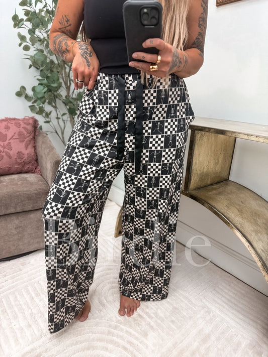 Preorder // Stretchy Lounge Pants 2.0 in Boo Board Check