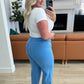 Lisa High Rise Control Top Wide Leg Crop Jeans in Sky Blue - Judy Blue
