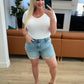 Classic High Rise Distressed Cuffed Cutoff Shorts - Judy Blue