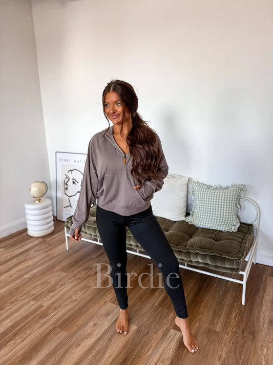 PREORDER: Quarter Zip Pullover in Smoky Taupe // ships in 2-3 weeks