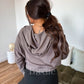 PREORDER: Quarter Zip Pullover in Smoky Taupe // ships in 2-3 weeks