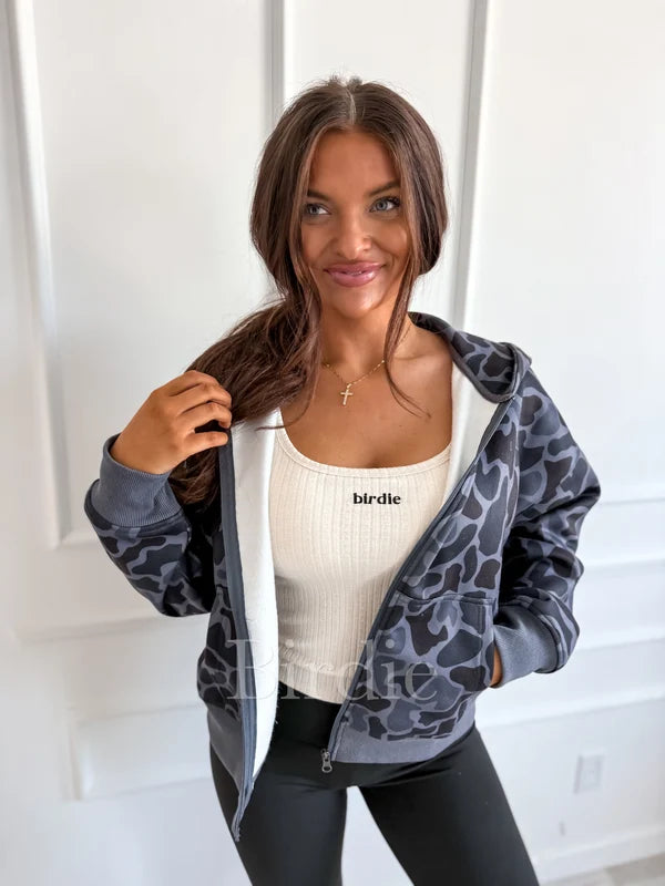 PREORDER: Blackout Duck Camo Zip Hoodie // 3-4 weeks eta
