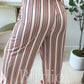 PREORDER: Stretchy Lounge Pants Cocoa Stripe // eta May-June