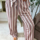 PREORDER: Stretchy Lounge Pants Cocoa Stripe // eta May-June