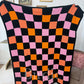 PREORDER: Candy Corn Checkered Blanket // eta 3-4 weeks