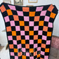 PREORDER: Candy Corn Checkered Blanket // eta 3-4 weeks