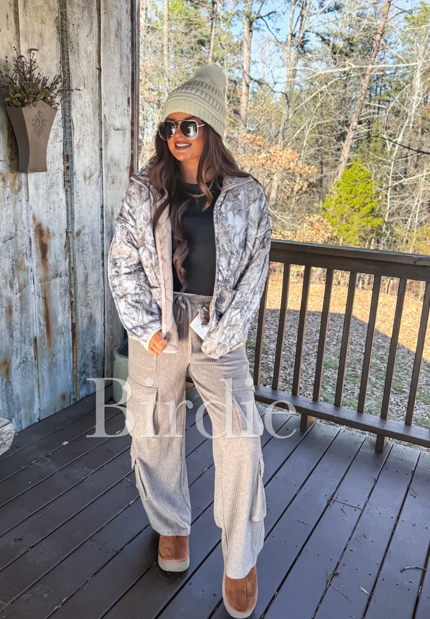 PREORDER: Cozy Puff Jacket in Dark Camo // eta August