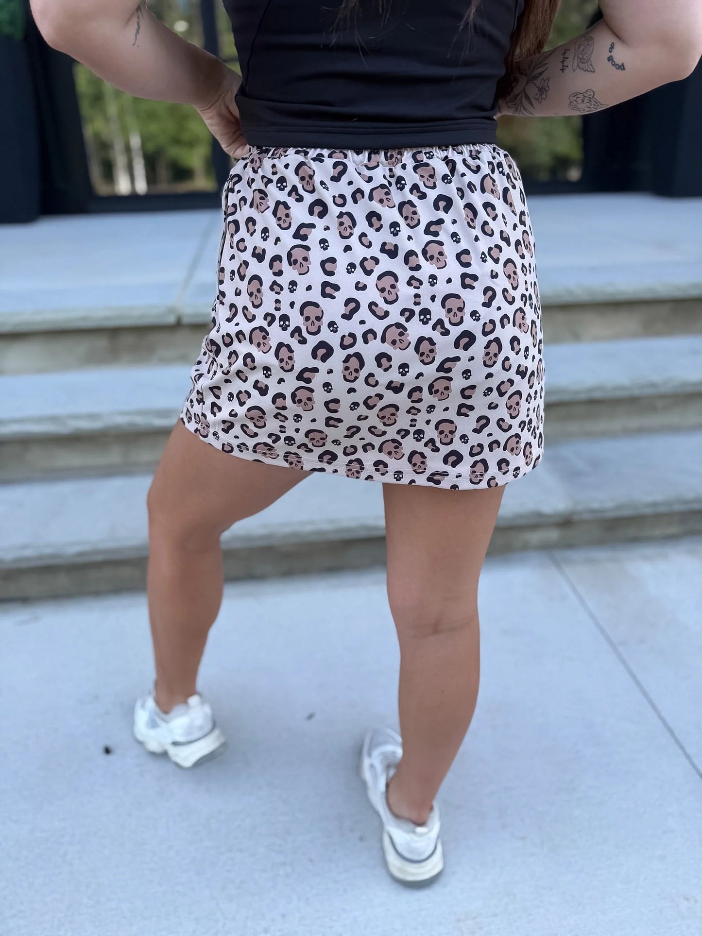 PREORDER: Skeleton Leopard Skort // LIMITED QUANTITIES