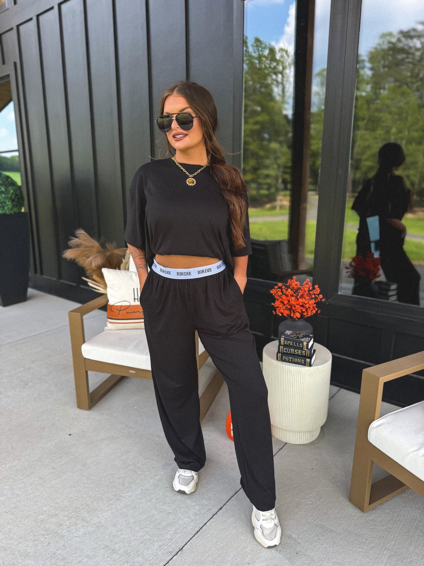 PREORDER: Tee & Boxer Pant Set in Black // eta Nov - Early Dec
