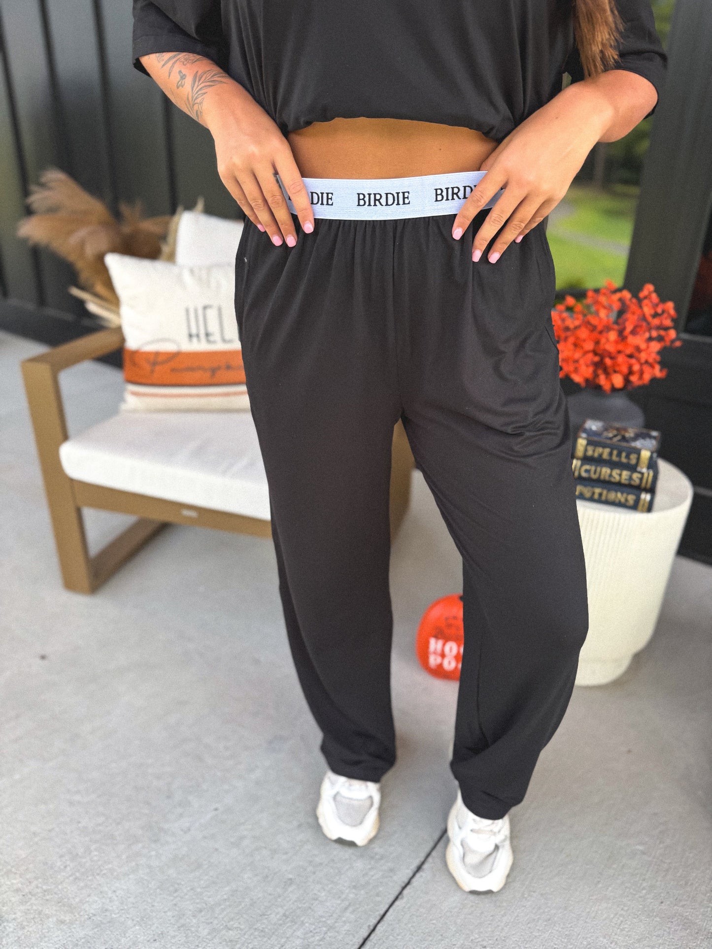 PREORDER: Tee & Boxer Pant Set in Black // eta Nov - Early Dec