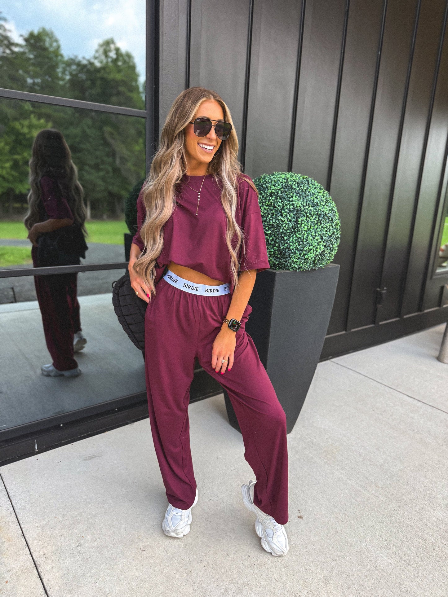 PREORDER: Tee & Boxer Pant Set in Wild Mulberry // eta Nov - Early Dec