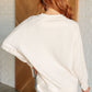 Must Be Relaxed Scuba Pullover in Beige