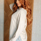 Must Be Relaxed Scuba Pullover in Beige
