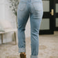High Rise Patch Pocket Distressed Boyfriend Jeans - Judy Blue