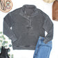Jesse Vintage Wash Snap Pullover - Black