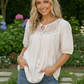 Lace Trim Tassel Tie Boho Blouse