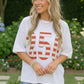 White Stars and Stripes '250' Top
