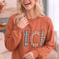 Basic Witch Plaid Patch Sweatshirt